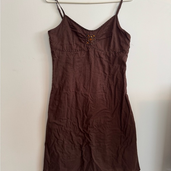 Point Zero Dresses & Skirts - Point Zero Brown Beaded Dress